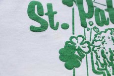 画像5: 90s USA製 St.Patrick's Day J.BARLEYCORN'S クローバー Tシャツ 白 XL (5)