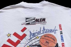 画像4: 90s USA製 SALEM NBA ALL-STAR GAME オールオーバープリント コットンTシャツ 白 XL (4)