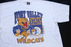 画像1: 90s USA製 FORT VALLEY STATE COLLEGE WILDCATS Tシャツ 白 XXL (1)