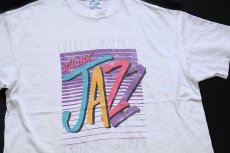 画像1: 90s USA製 Hanes all that JAZZ NEW ORLEANS FRENCH QUARTER コットンTシャツ 白 XXL (1)