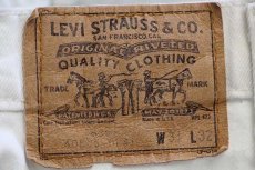 画像6: 80s USA製 Levi'sリーバイス 505 ホワイト デニムパンツ w31 L32 (6)