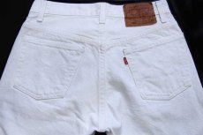 画像5: 90s USA製 Levi'sリーバイス 501 ホワイト デニムパンツ w29 (5)