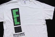 画像1: 90s USA製 Hanes ENTERTAINMENT TELEVISION コットンTシャツ 白 L (1)