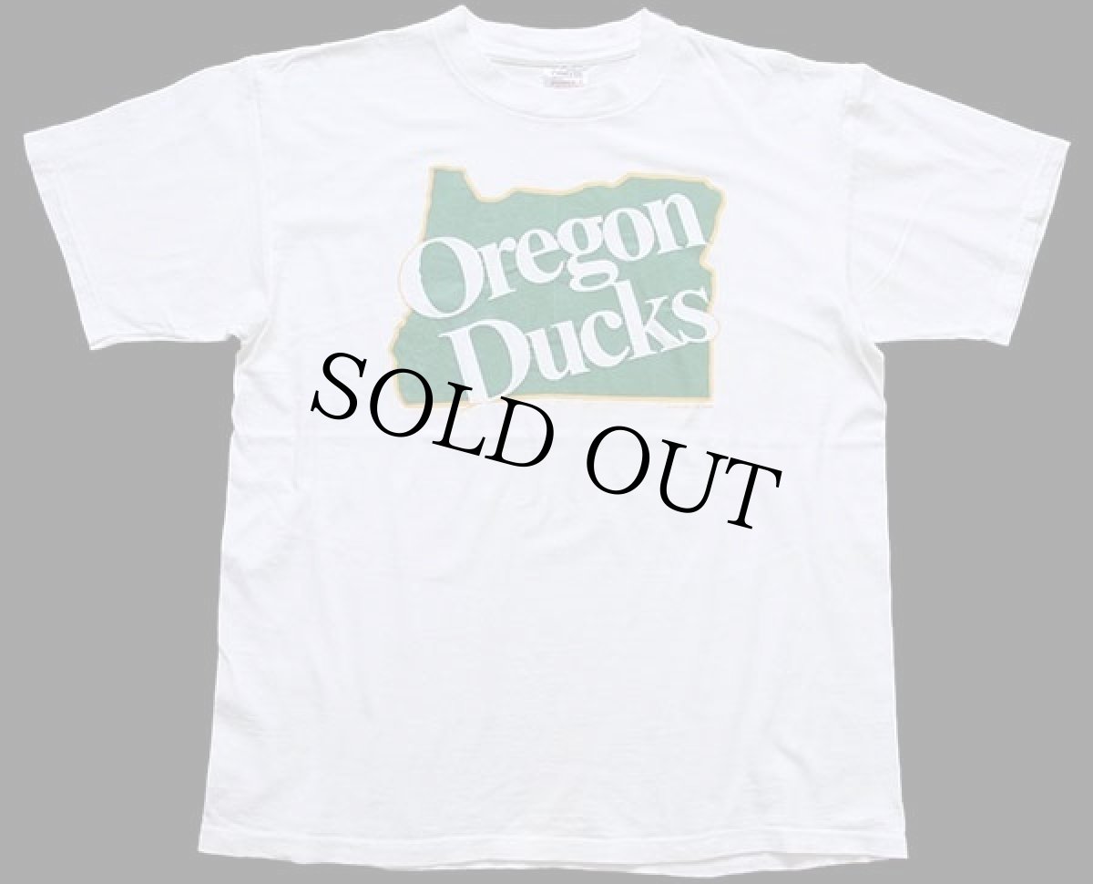 画像2: 90s USA製 Oregon Ducks コットンTシャツ 白 XL (2)