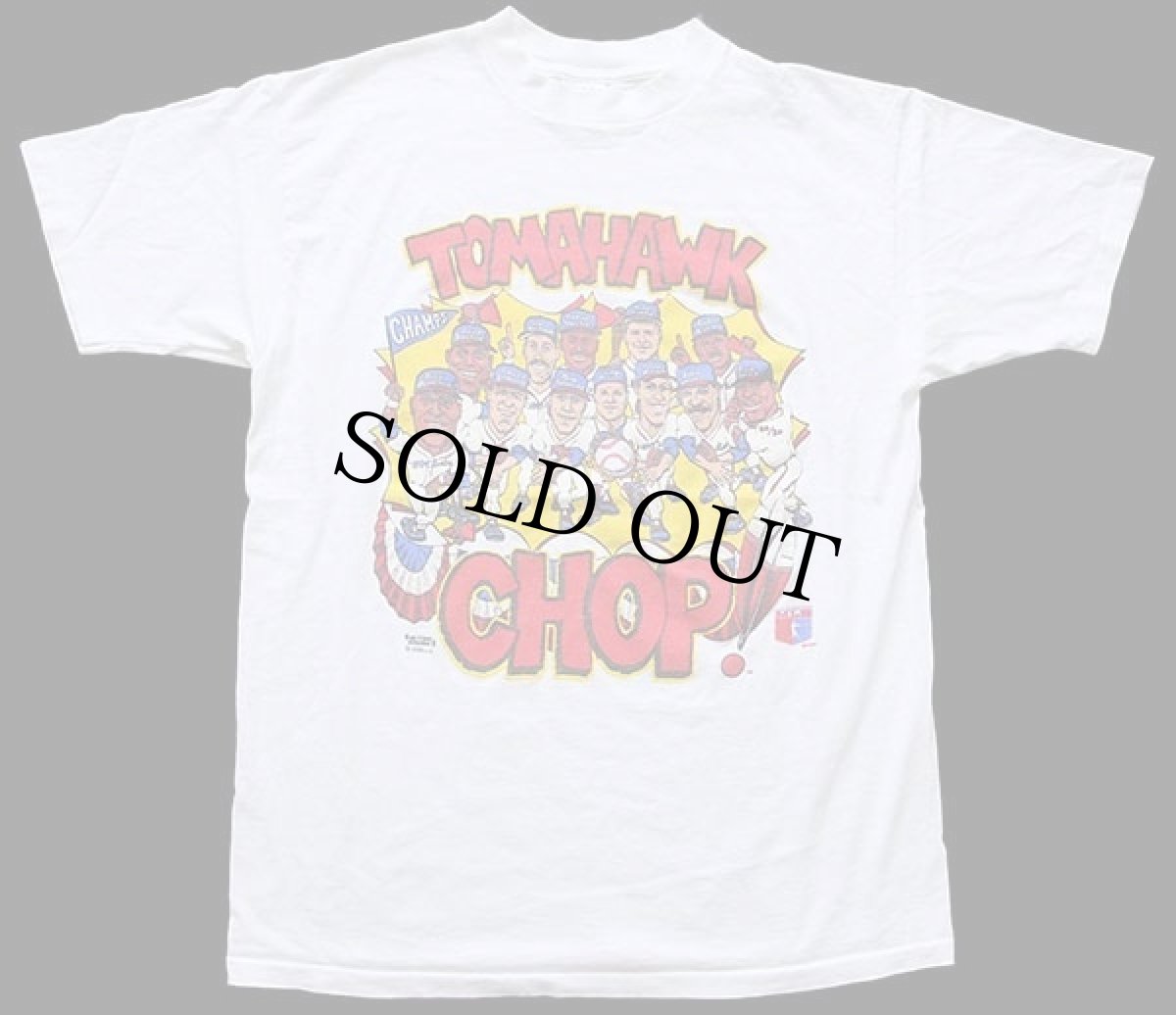 画像2: 80s MLB TOMAHAWK CHOP コットンTシャツ 白 (2)