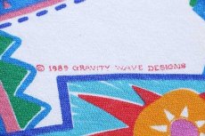 画像5: 80s USA製 GRAVITY WAVE DESIGNS ポップアート 両面プリント コットンTシャツ 白 M (5)