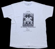 画像2: 90s NTID MATHEMATICS SUMMER WORKSHOP アート Tシャツ 白 (2)