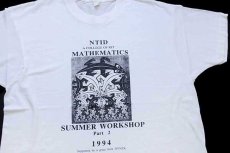 画像1: 90s NTID MATHEMATICS SUMMER WORKSHOP アート Tシャツ 白 (1)