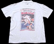 画像2: 90s USA製 LAS VEGAS REVIEW-JOURNAL Rabels! フォトプリント コットンTシャツ 白 XL (2)