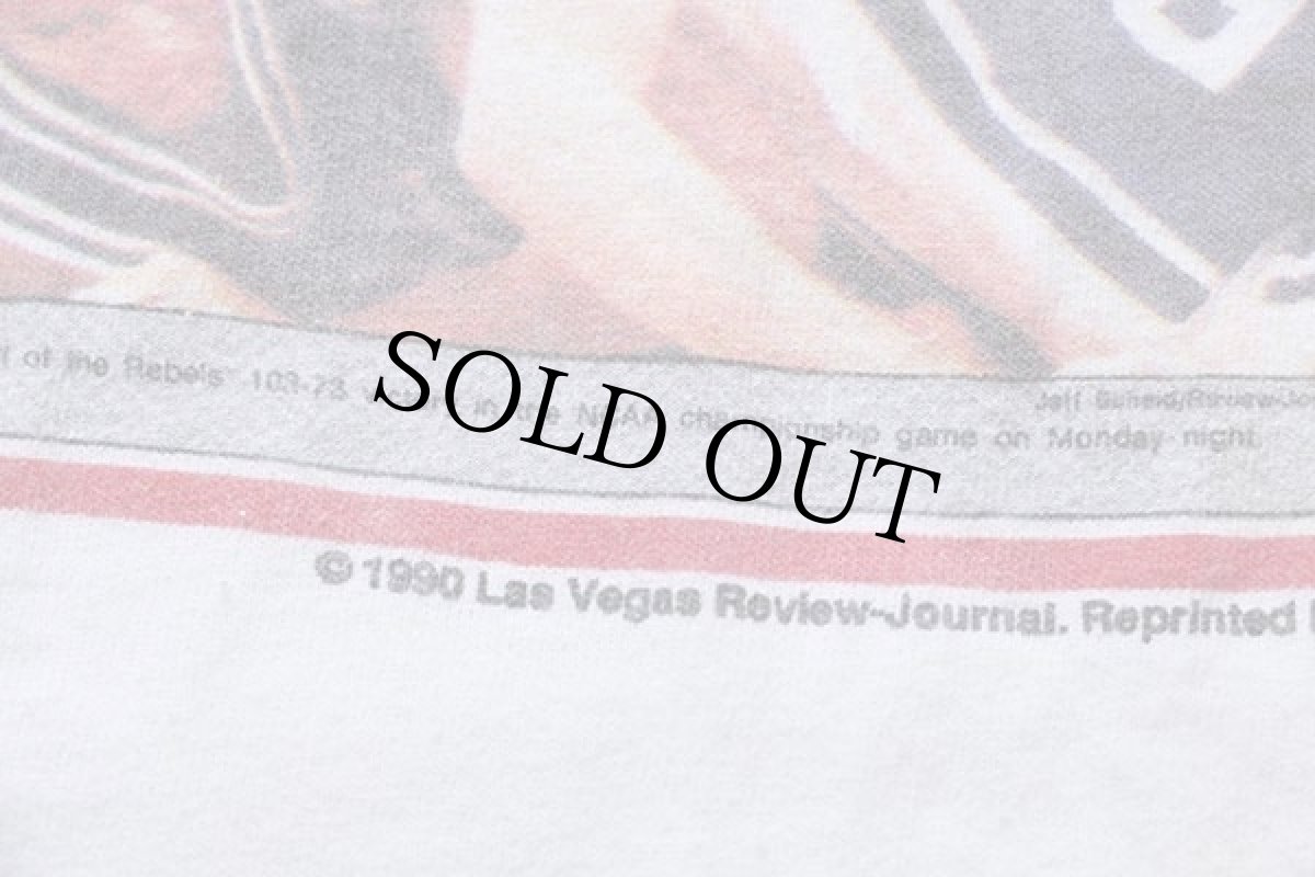 画像5: 90s USA製 LAS VEGAS REVIEW-JOURNAL Rabels! フォトプリント コットンTシャツ 白 XL (5)