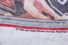 画像5: 90s USA製 LAS VEGAS REVIEW-JOURNAL Rabels! フォトプリント コットンTシャツ 白 XL (5)