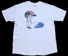 画像2: 90s USA製 Hanes MLB RED SOX vs CHICAGO CUBS コットンTシャツ 白 XL (2)