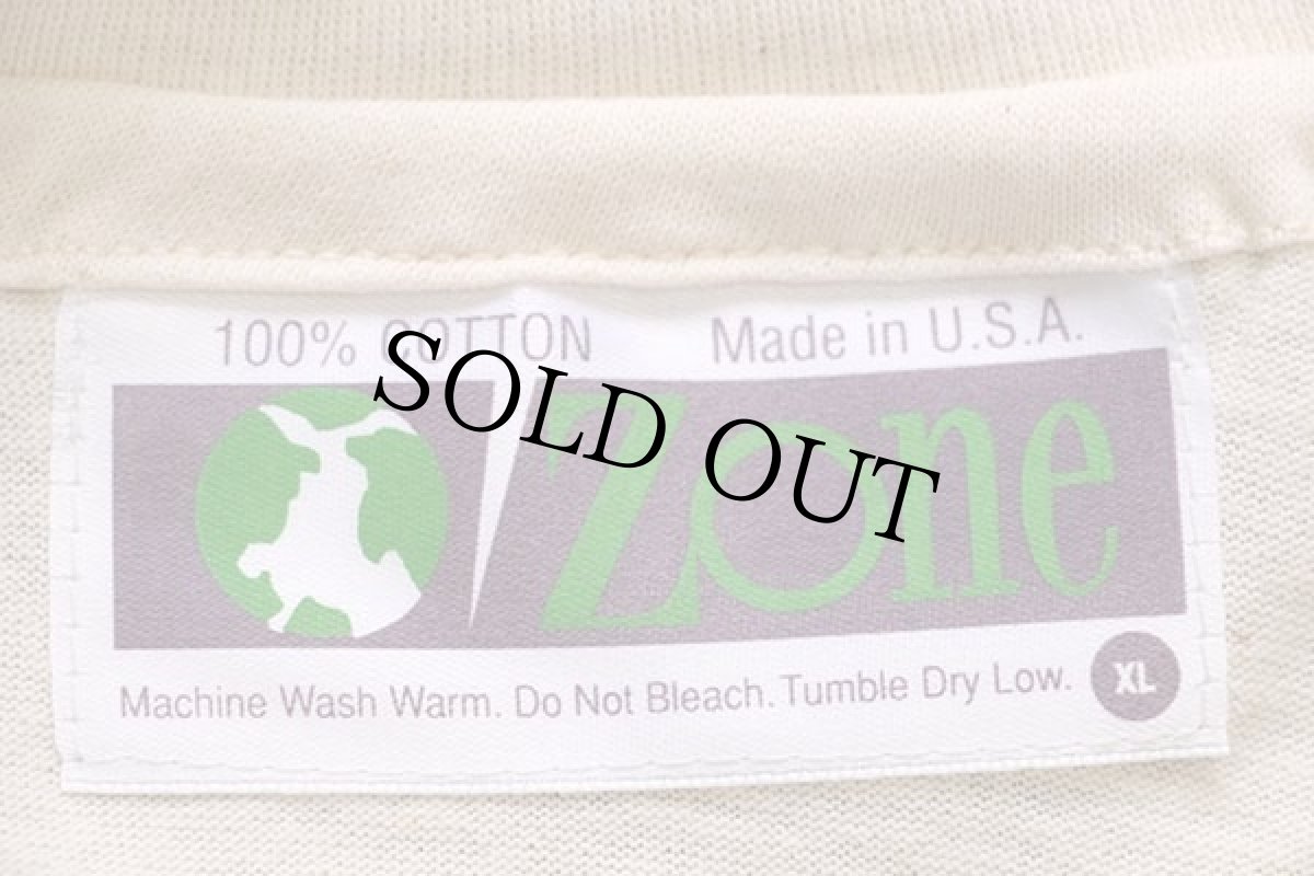 画像5: デッドストック★90s USA製 O! ZONE バックプリント コットン 長袖Tシャツ 生成り XL★A (5)