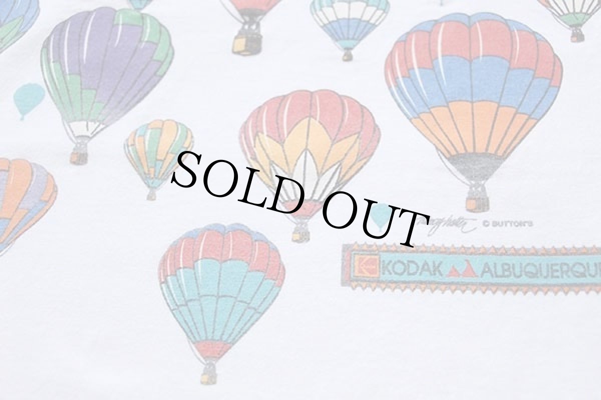 画像5: 90s USA製 INTERNATIONAL BALLOON FIESTA KODAK ALBUQUERQUE アート コットンTシャツ 白 XL (5)