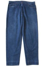 画像2: 90s USA製 Levi'sリーバイス 550 カラーデニムパンツ 後染め 藍色 w38 L30 (2)