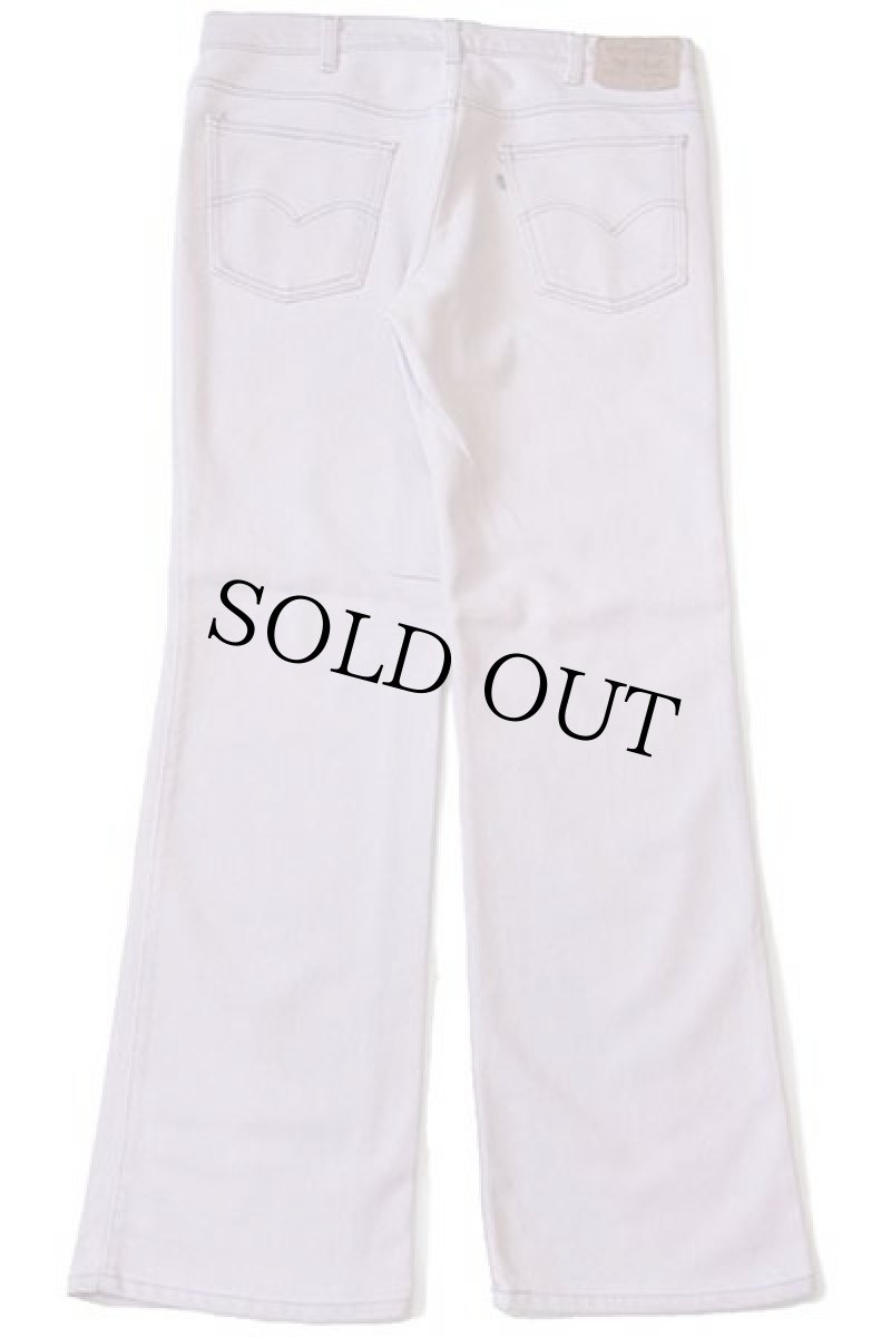 画像3: 80s USA製 Levi'sリーバイス 517 ストレッチ カラーデニムパンツ 薄紫 w36★ブーツカット (3)