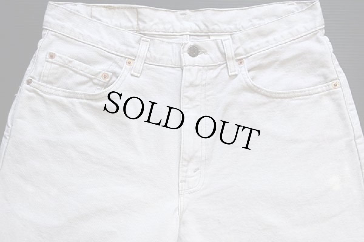 画像4: 90s USA製 Levi'sリーバイス 550 カラーデニムパンツ ライトグレーベージュ w34 L32 (4)