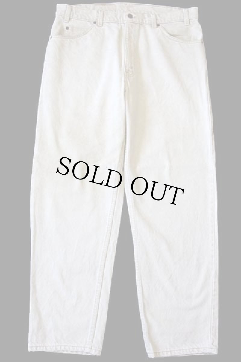 画像2: 90s USA製 Levi'sリーバイス 550 先染め カラーデニムパンツ ライトカーキ w38 L30 (2)