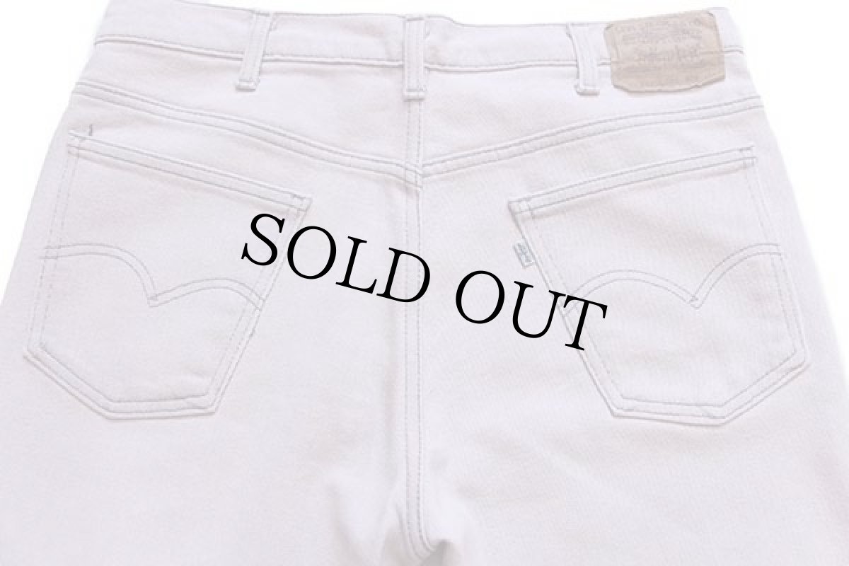 画像5: 80s USA製 Levi'sリーバイス 517 ストレッチ カラーデニムパンツ 薄紫 w36★ブーツカット (5)