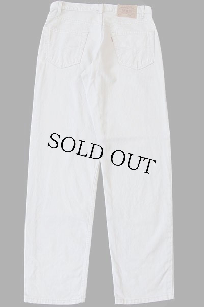 画像3: 90s USA製 Levi'sリーバイス 550 カラーデニムパンツ ライトグレーベージュ w34 L32 (3)