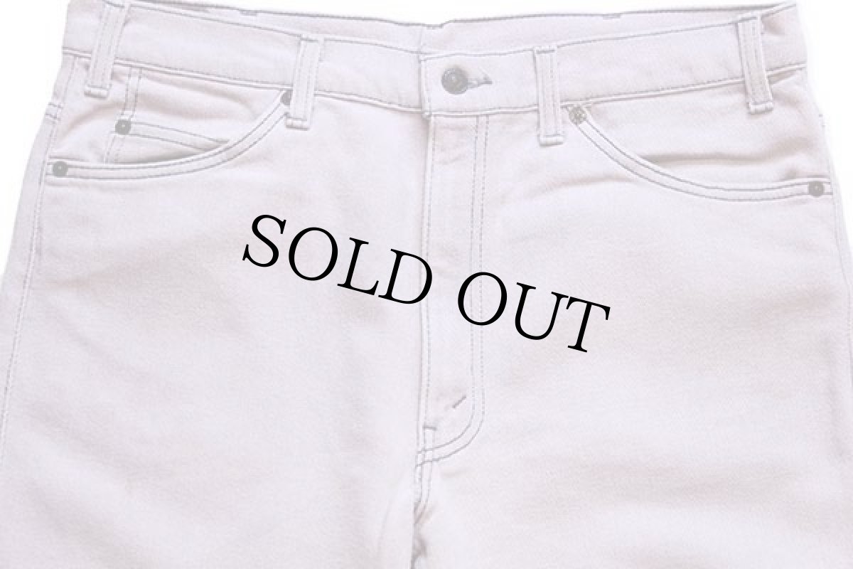 画像4: 80s USA製 Levi'sリーバイス 517 ストレッチ カラーデニムパンツ 薄紫 w36★ブーツカット (4)