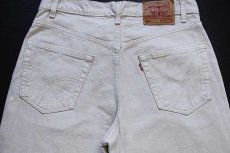 画像5: 90s USA製 Levi'sリーバイス 550 カラーデニムパンツ ライトグレーベージュ w34 L32 (5)