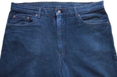 画像4: 90s USA製 Levi'sリーバイス 550 カラーデニムパンツ 後染め 藍色 w38 L30 (4)