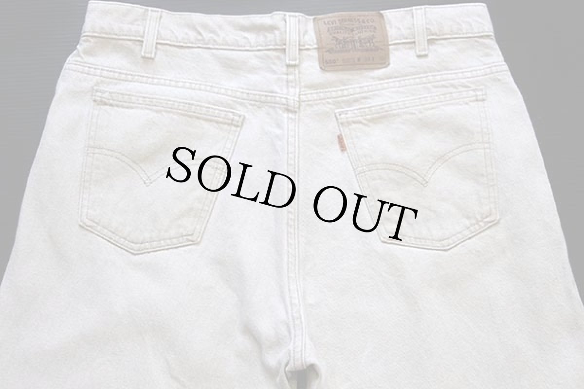 画像5: 90s USA製 Levi'sリーバイス 550 先染め カラーデニムパンツ ライトカーキ w38 L30 (5)