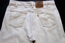 画像5: 90s USA製 Levi'sリーバイス 550 先染め カラーデニムパンツ ライトカーキ w38 L30 (5)