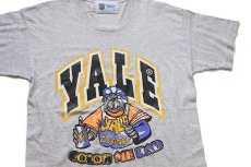 画像1: 90s YALE UNIVERSITY COLOR ME BAD ブルドッグ Tシャツ 杢グレー M (1)