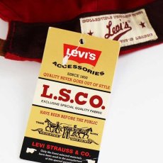 画像5: デッドストック★Levi'sリーバイス ロゴ刺繍 コットンキャップ 赤 (5)