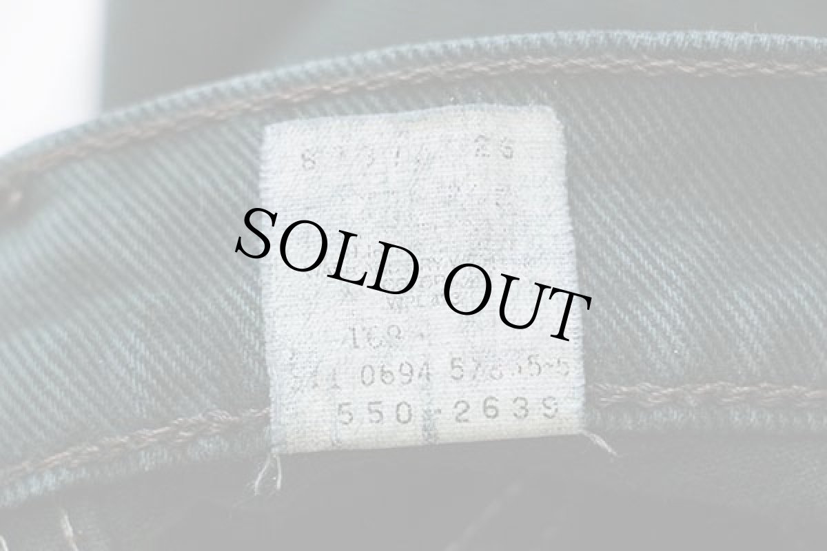 画像7: 90s USA製 Levi'sリーバイス 550 カラーデニムパンツ 後染め 緑 w30 L32 (7)