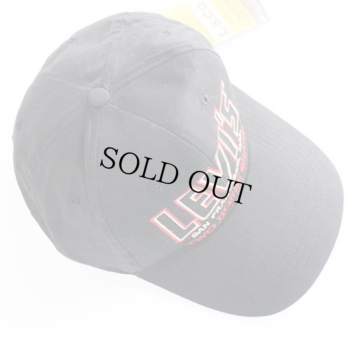 画像3: デッドストック★Levi'sリーバイス ロゴ刺繍 コットンキャップ 黒 (3)