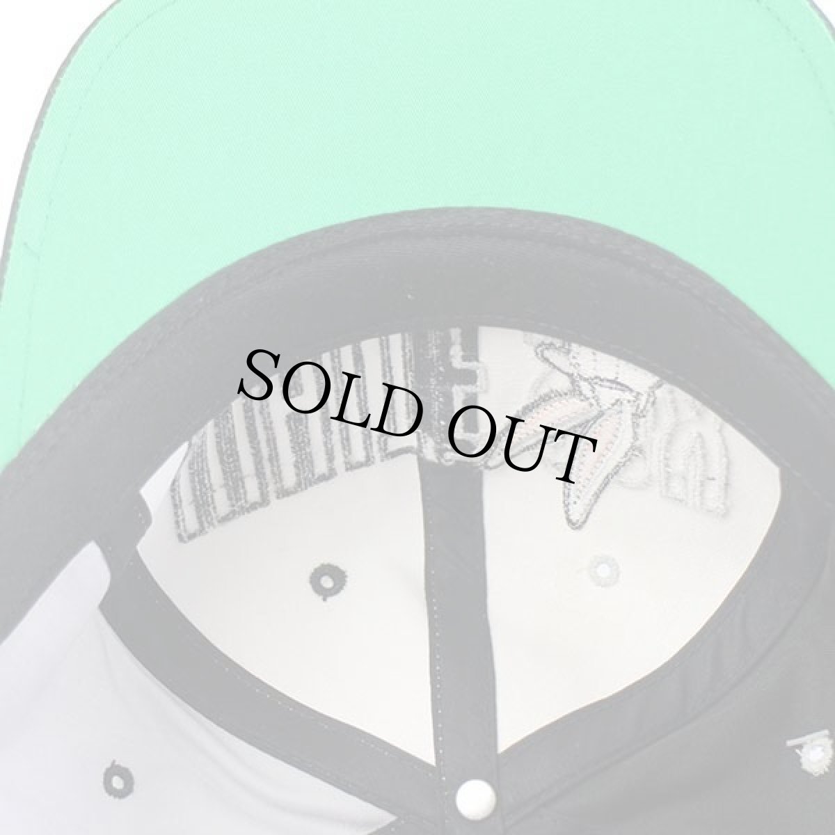 画像8: デッドストック★00s MLB WHITE SOX × バッグスバニー刺繍 バイカラー ベースボールキャップ 黒×グレー (8)