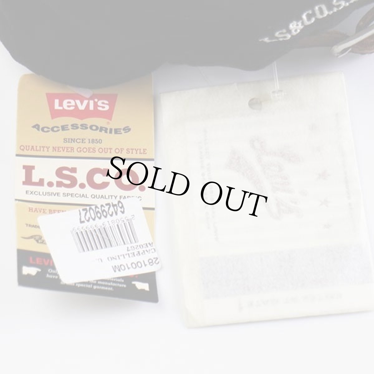 画像5: デッドストック★Levi'sリーバイス ロゴ刺繍 コットンキャップ 黒 (5)