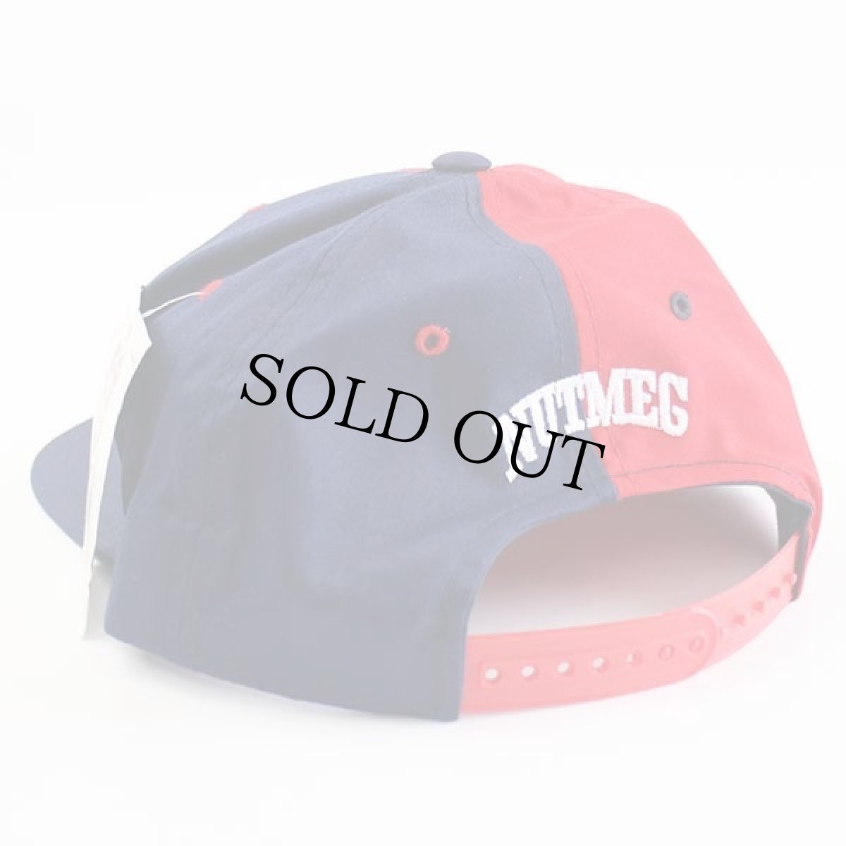 画像2: デッドストック★00s MLB CLEVELAND Indiansインディアンス×バッグスバニー刺繍 バイカラー ベースボールキャップ紺×赤 (2)