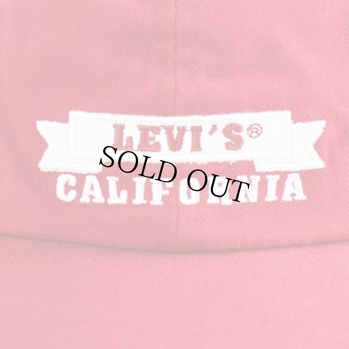 画像6: デッドストック★Levi'sリーバイス ロゴ刺繍 コットンキャップ 赤 (6)