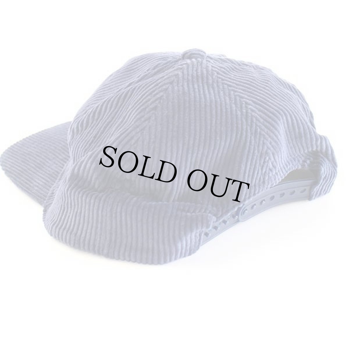 画像2: デッドストック★UNKNOWN 刺繍 コットン 太畝 コーデュロイキャップ 紺 (2)