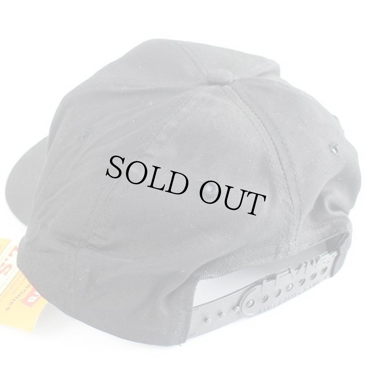 画像2: デッドストック★Levi'sリーバイス ロゴ刺繍 コットンキャップ 黒 (2)