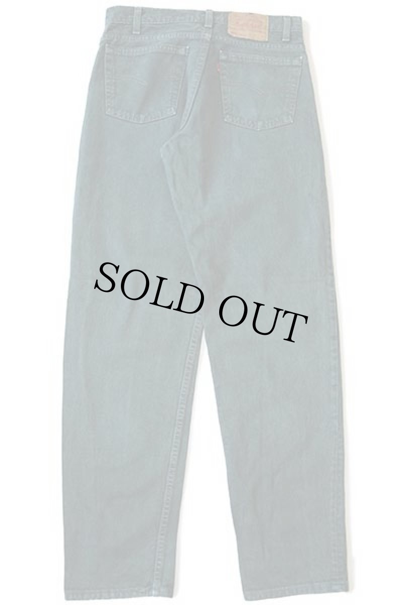 画像3: 90s USA製 Levi'sリーバイス 550 カラーデニムパンツ 後染め 緑 w30 L32 (3)
