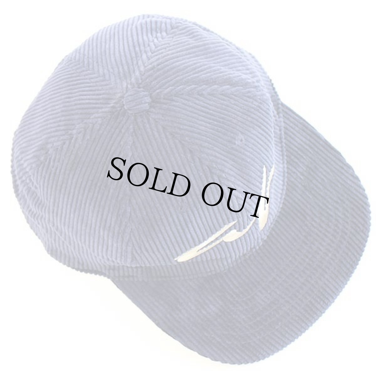 画像3: デッドストック★UNKNOWN 刺繍 コットン 太畝 コーデュロイキャップ 紺 (3)