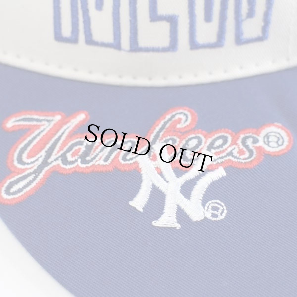 画像5: デッドストック★00s MLB NewYork Yankees ヤンキース×バッグスバニー刺繍 バイカラー ベースボールキャップ 青×白 (5)