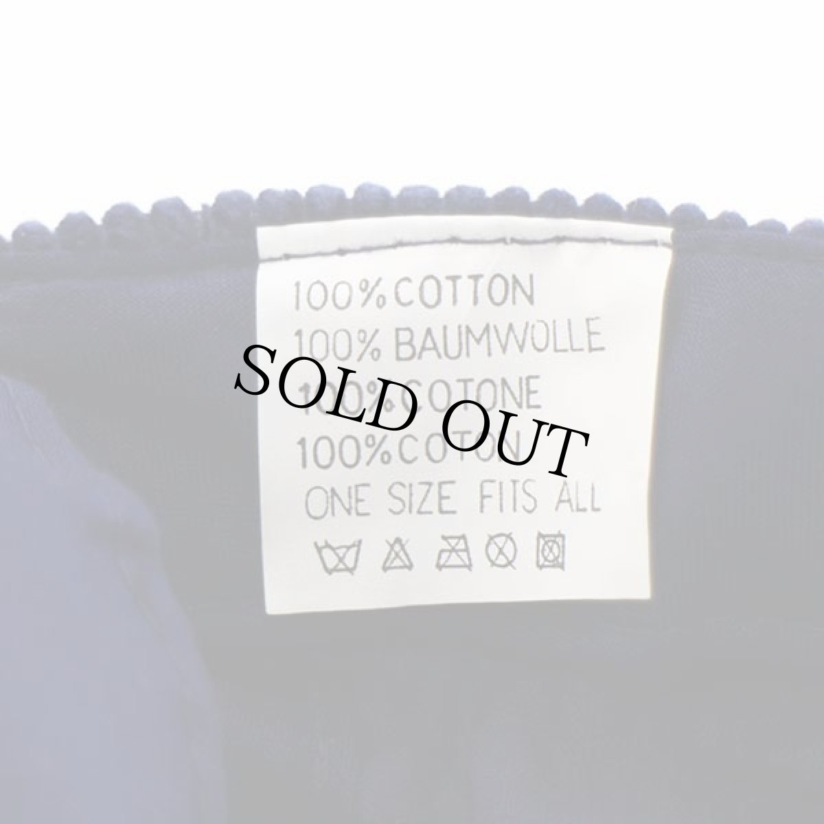 画像4: デッドストック★UNKNOWN 刺繍 コットン 太畝 コーデュロイキャップ 紺 (4)