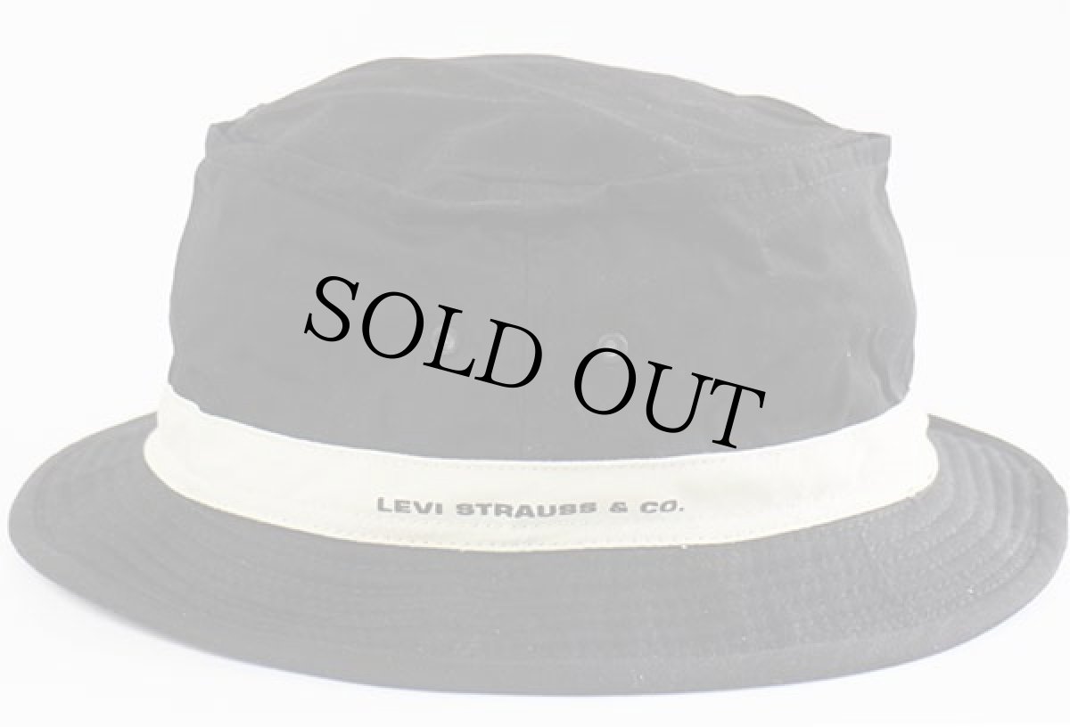 画像2: デッドストック★Levi'sリーバイス コットン ポークパイハット 黒×ベージュ XL (2)
