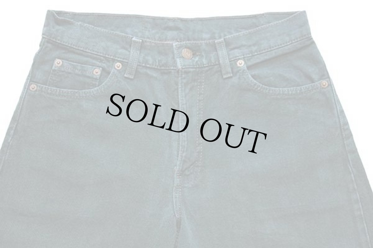 画像4: 90s USA製 Levi'sリーバイス 550 カラーデニムパンツ 後染め 緑 w30 L32 (4)