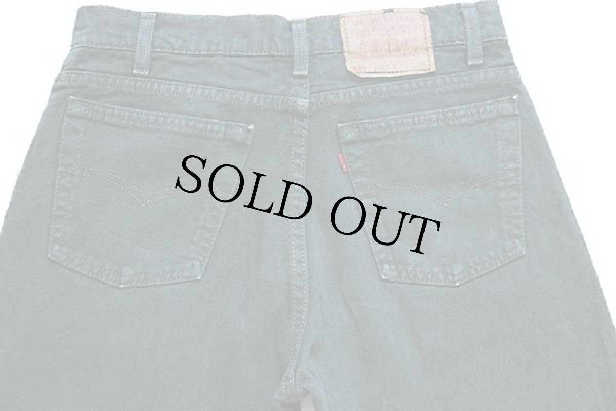 画像5: 90s USA製 Levi'sリーバイス 550 カラーデニムパンツ 後染め 緑 w30 L32 (5)