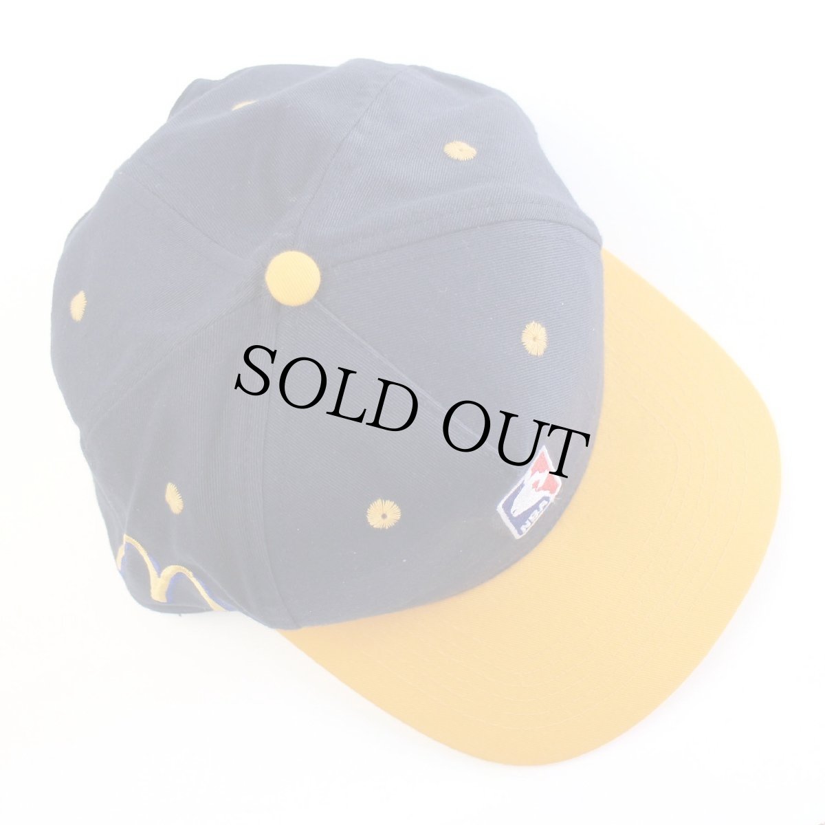 画像4: デッドストック★NBA×McDonald'sマクドナルド ロゴ刺繍 ツートン キャップ 紺×黄 (4)