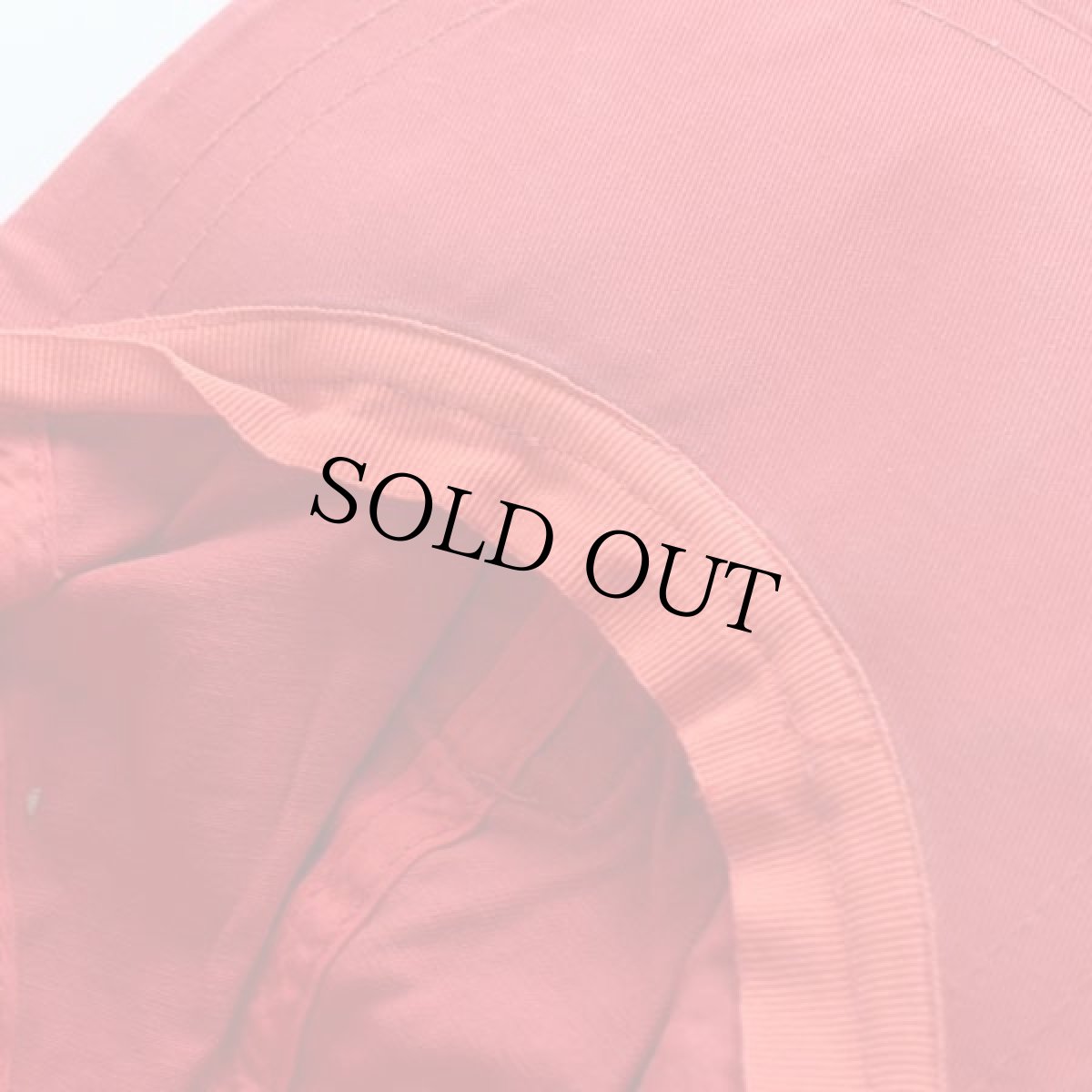 画像8: デッドストック★イタリア製 C.B.ATHLETIC パッチ付き ロングビル USED加工 コットンキャップ 赤 M (8)