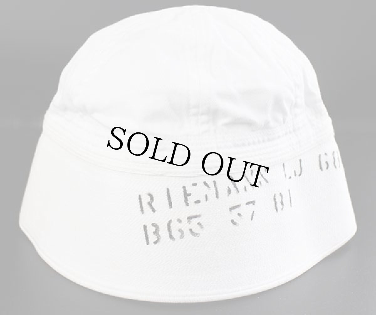 画像2: ビンテージ 米軍 U.S.NAVY ステンシル セーラーハット 白 7 1/4 (2)