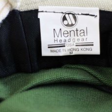 画像5: デッドストック★00s Mental ロゴ刺繍 コットン キャンバス ブーニーハット 緑×ベージュ M (5)